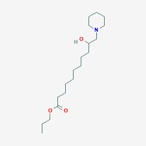 Propyl 10-hydroxy-11-(piperidin-1-yl)undecanoate