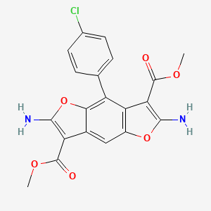 molecular formula C20H15ClN2O6 B11504106 Dimethyl 2,6-diamino-4-(4-chlorophenyl)furo[2,3-f][1]benzofuran-3,7-dicarboxylate 