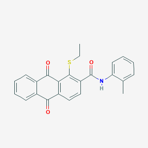 1-(ethylsulfanyl)-N-(2-methylphenyl)-9,10-dioxo-9,10-dihydroanthracene-2-carboxamide