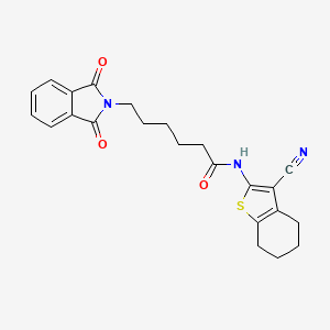 N-(3-cyano-4,5,6,7-tetrahydro-1-benzothiophen-2-yl)-6-(1,3-dioxo-1,3-dihydro-2H-isoindol-2-yl)hexanamide