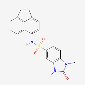 molecular formula C21H19N3O3S B11504126 N-(1,2-dihydroacenaphthylen-5-yl)-1,3-dimethyl-2-oxo-2,3-dihydro-1H-benzimidazole-5-sulfonamide 