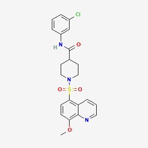 N-(3-chlorophenyl)-1-[(8-methoxyquinolin-5-yl)sulfonyl]piperidine-4-carboxamide