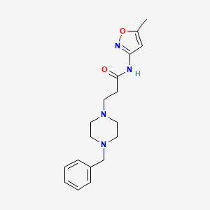 molecular formula C18H24N4O2 B11504237 3-(4-benzylpiperazin-1-yl)-N-(5-methyl-1,2-oxazol-3-yl)propanamide 