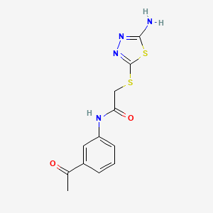 molecular formula C12H12N4O2S2 B11504248 N-(3-acetylphenyl)-2-[(5-amino-1,3,4-thiadiazol-2-yl)sulfanyl]acetamide 