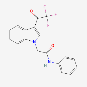 N-phenyl-2-[3-(trifluoroacetyl)-1H-indol-1-yl]acetamide