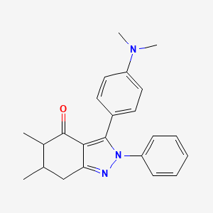 3-[4-(dimethylamino)phenyl]-5,6-dimethyl-2-phenyl-2,5,6,7-tetrahydro-4H-indazol-4-one