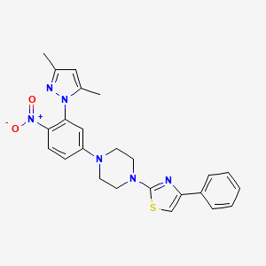 1-[3-(3,5-dimethyl-1H-pyrazol-1-yl)-4-nitrophenyl]-4-(4-phenyl-1,3-thiazol-2-yl)piperazine