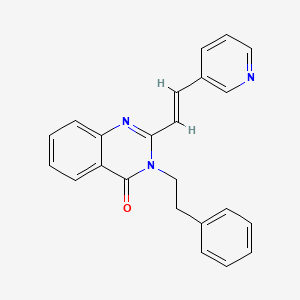 molecular formula C23H19N3O B11504311 3-Phenethyl-2-((E)-2-pyridin-3-yl-vinyl)-3H-quinazolin-4-one 