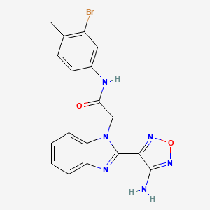 2-[2-(4-amino-1,2,5-oxadiazol-3-yl)-1H-benzimidazol-1-yl]-N-(3-bromo-4-methylphenyl)acetamide