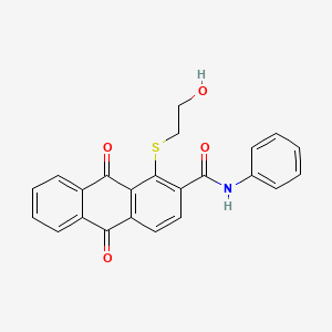 1-[(2-hydroxyethyl)sulfanyl]-9,10-dioxo-N-phenyl-9,10-dihydroanthracene-2-carboxamide