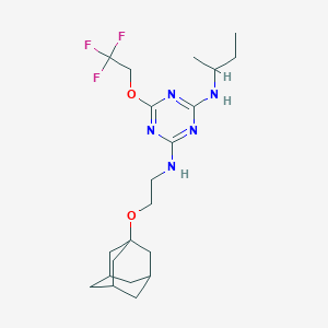 N-[2-(Adamantan-1-yloxy)-ethyl]-N'-sec-butyl-6-(2,2,2-trifluoro-ethoxy)-[1,3,5]triazine-2,4-diamine