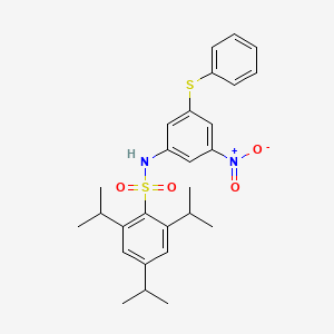 N-[3-nitro-5-(phenylsulfanyl)phenyl]-2,4,6-tri(propan-2-yl)benzenesulfonamide