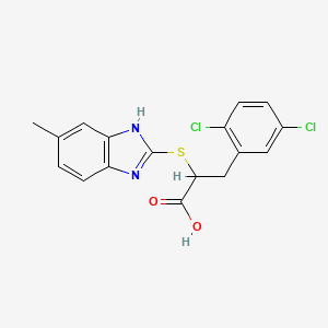 3-(2,5-dichlorophenyl)-2-[(6-methyl-1H-benzimidazol-2-yl)sulfanyl]propanoic acid