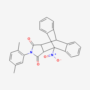 17-(2,5-Dimethylphenyl)-1-nitro-17-azapentacyclo[6.6.5.0~2,7~.0~9,14~.0~15,19~]nonadeca-2,4,6,9,11,13-hexaene-16,18-dione (non-preferred name)