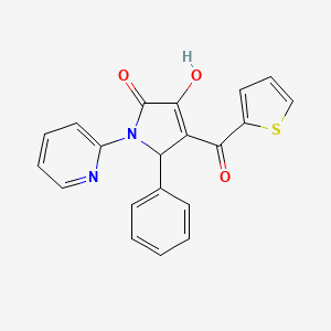 3-Hydroxy-5-phenyl-1-pyridin-2-yl-4-(thiophene-2-carbonyl)-1,5-dihydro-pyrrol-2-one