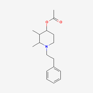 molecular formula C17H25NO2 B11504453 2,3-Dimethyl-1-(2-phenylethyl)piperidin-4-yl acetate 