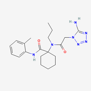 1-{[(5-amino-1H-tetrazol-1-yl)acetyl](propyl)amino}-N-(2-methylphenyl)cyclohexanecarboxamide