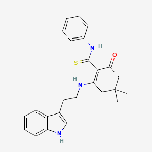 2-{[2-(1H-indol-3-yl)ethyl]amino}-4,4-dimethyl-6-oxo-N-phenylcyclohex-1-ene-1-carbothioamide