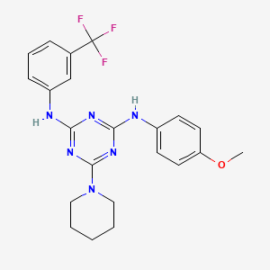 N-(4-methoxyphenyl)-6-(piperidin-1-yl)-N'-[3-(trifluoromethyl)phenyl]-1,3,5-triazine-2,4-diamine