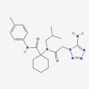 molecular formula C21H31N7O2 B11504502 1-[[(5-amino-1H-tetrazol-1-yl)acetyl](isobutyl)amino]-N-(4-methylphenyl)cyclohexanecarboxamide 