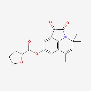 Tetrahydrofuran-2-carboxylic acid, 4,4,6-trimethyl-1,2-dioxo-1,2-dihydro-4H-pyrrolo[3,2,1-ij]quinolin-8-yl ester