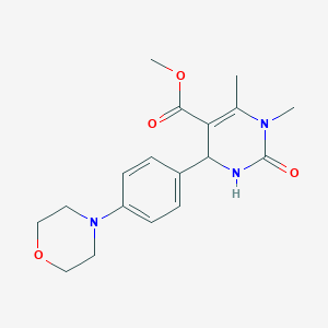 molecular formula C18H23N3O4 B11504524 Methyl 1,6-dimethyl-4-[4-(morpholin-4-yl)phenyl]-2-oxo-1,2,3,4-tetrahydropyrimidine-5-carboxylate 