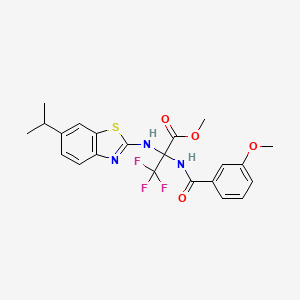 methyl 3,3,3-trifluoro-2-{[(3-methoxyphenyl)carbonyl]amino}-N-[6-(propan-2-yl)-1,3-benzothiazol-2(3H)-ylidene]alaninate