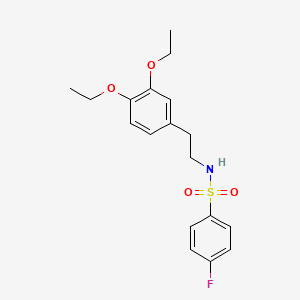 N-[2-(3,4-diethoxyphenyl)ethyl]-4-fluorobenzenesulfonamide