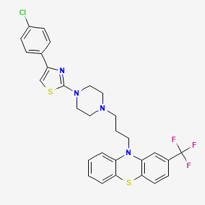 10-(3-{4-[4-(4-chlorophenyl)-1,3-thiazol-2-yl]piperazin-1-yl}propyl)-2-(trifluoromethyl)-10H-phenothiazine