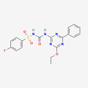 N-[(4-ethoxy-6-phenyl-1,3,5-triazin-2-yl)carbamoyl]-4-fluorobenzenesulfonamide