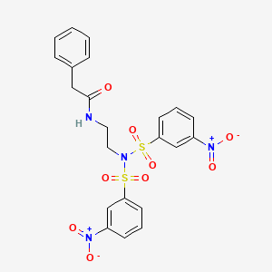 N-(2-{bis[(3-nitrophenyl)sulfonyl]amino}ethyl)-2-phenylacetamide