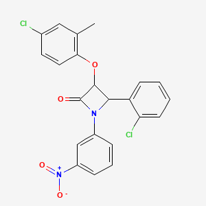 3-(4-Chloro-2-methylphenoxy)-4-(2-chlorophenyl)-1-(3-nitrophenyl)azetidin-2-one