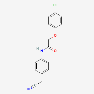 molecular formula C16H13ClN2O2 B11504720 2-(4-chlorophenoxy)-N-[4-(cyanomethyl)phenyl]acetamide 