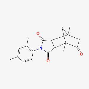 molecular formula C19H21NO3 B11504731 2-(2,4-dimethylphenyl)-4,7-dimethyltetrahydro-1H-4,7-methanoisoindole-1,3,5(2H,4H)-trione 