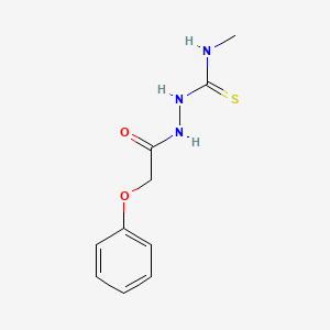 molecular formula C10H13N3O2S B11504746 N-methyl-2-(phenoxyacetyl)hydrazinecarbothioamide CAS No. 35687-20-8