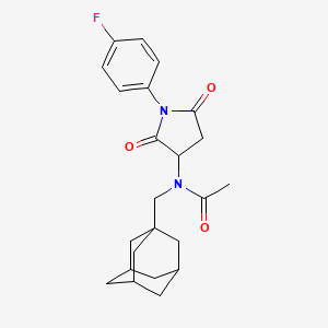 N-Adamantan-1-ylmethyl-N-[1-(4-fluoro-phenyl)-2,5-dioxo-pyrrolidin-3-yl]-acetamide