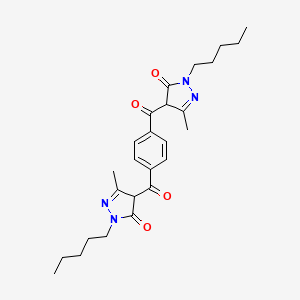 4,4'-(benzene-1,4-diyldicarbonyl)bis(5-methyl-2-pentyl-2,4-dihydro-3H-pyrazol-3-one)