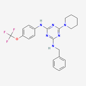 N-benzyl-6-(piperidin-1-yl)-N'-[4-(trifluoromethoxy)phenyl]-1,3,5-triazine-2,4-diamine