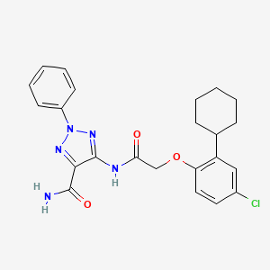 5-{[(4-chloro-2-cyclohexylphenoxy)acetyl]amino}-2-phenyl-2H-1,2,3-triazole-4-carboxamide