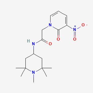 molecular formula C17H26N4O4 B11504801 2-(3-nitro-2-oxopyridin-1(2H)-yl)-N-(1,2,2,6,6-pentamethylpiperidin-4-yl)acetamide 