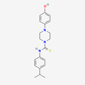 molecular formula C20H25N3OS B11504809 4-(4-hydroxyphenyl)-N-[4-(propan-2-yl)phenyl]piperazine-1-carbothioamide 