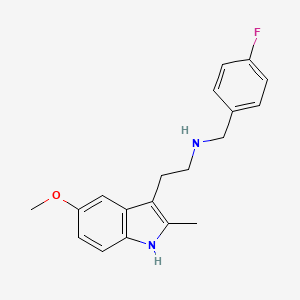 molecular formula C19H21FN2O B11504811 (4-Fluoro-benzyl)-[2-(5-methoxy-2-methyl-1H-indol-3-yl)-ethyl]-amine 