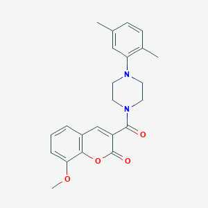 3-{[4-(2,5-dimethylphenyl)piperazin-1-yl]carbonyl}-8-methoxy-2H-chromen-2-one