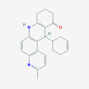 12-Cyclohex-3-enyl-3-methyl-8,9,10,12-tetrahydro-7H-benzo[b][4,7]phenanthrolin-11-one