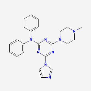 N-[4-(1H-imidazol-1-yl)-6-(4-methylpiperazino)-1,3,5-triazin-2-yl]-N,N-diphenylamine