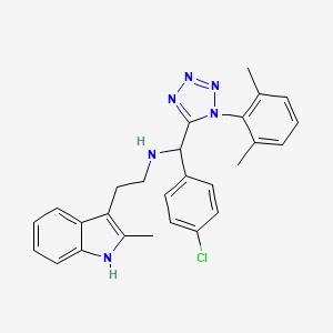 N-[(4-Chlorophenyl)[1-(2,6-dimethylphenyl)-1H-tetrazol-5-yl]methyl]-2-methyl-1H-indole-3-ethanamine