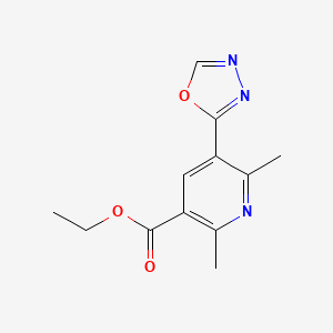 Ethyl 2,6-dimethyl-5-(1,3,4-oxadiazol-2-yl)pyridine-3-carboxylate