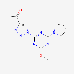 Ethanone, 1-[1-(4-methoxy-6-pyrrolidin-1-yl-[1,3,5]triazin-2-yl)-5-methyl-1H-[1,2,3]triazol-4-yl]-