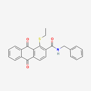 N-benzyl-1-(ethylsulfanyl)-9,10-dioxo-9,10-dihydroanthracene-2-carboxamide