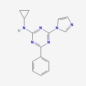 N-cyclopropyl-4-(1H-imidazol-1-yl)-6-phenyl-1,3,5-triazin-2-amine